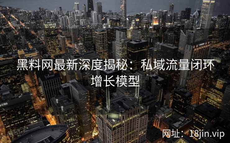 黑料网最新深度揭秘：私域流量闭环增长模型