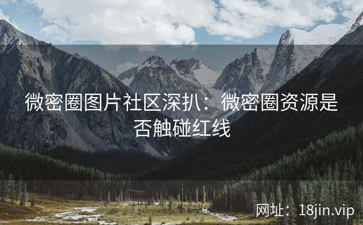 微密圈图片社区深扒：微密圈资源是否触碰红线